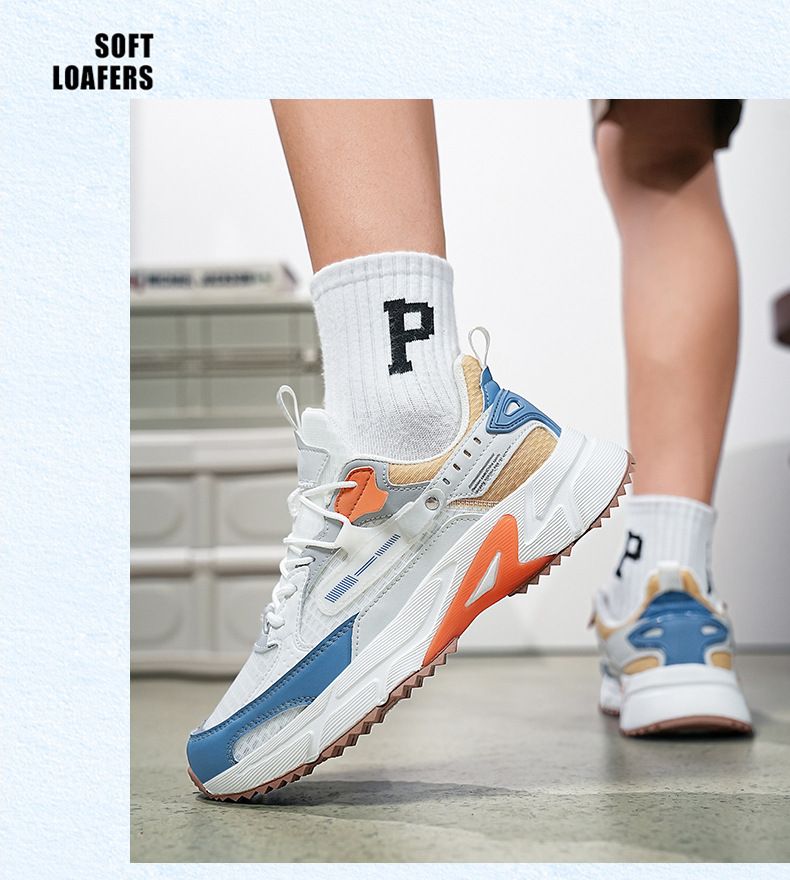 Men's ice silk mesh breathable sneakers Men's running shoes Student teen Daddy shoes_voghion.com