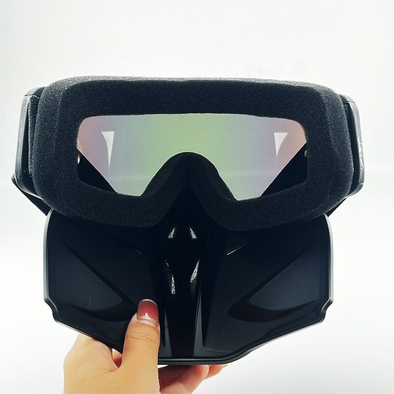 NAFEIB Motorradbrille für Männer und Frauen – Winddichte Reitmaske mit austauschbaren Gläsern_voghion.com
