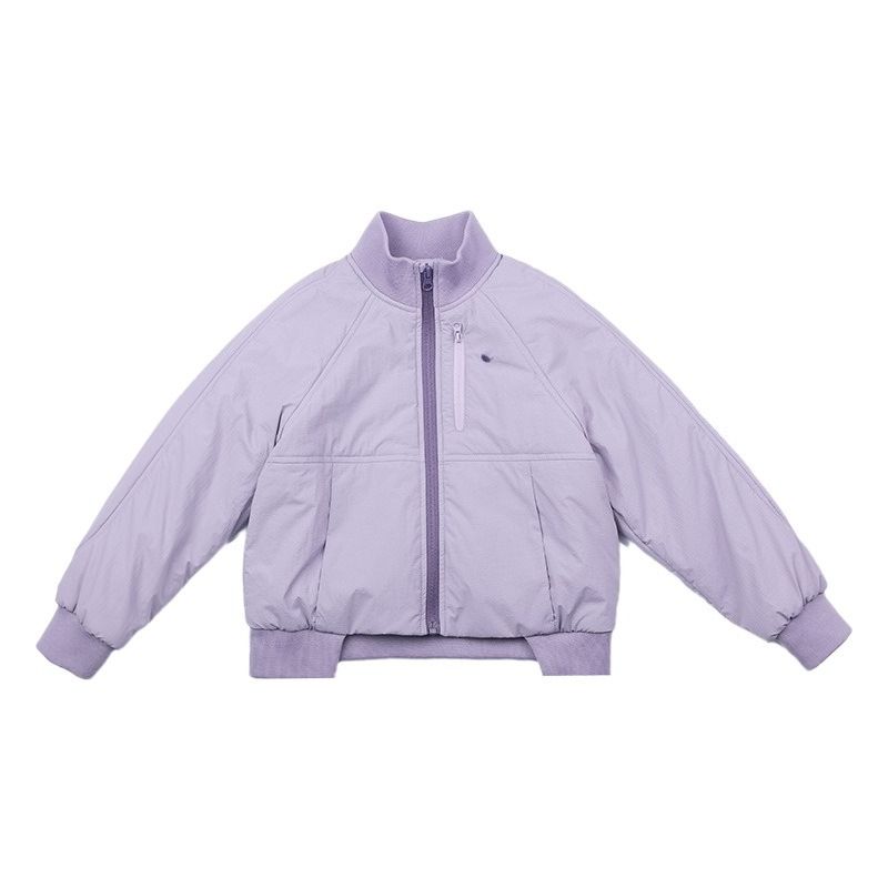 Kinder-Baumwollkleidung Mädchen Warme Winddichte Kurze Stehkragenjacke mit Baumwollfutter_voghion.com