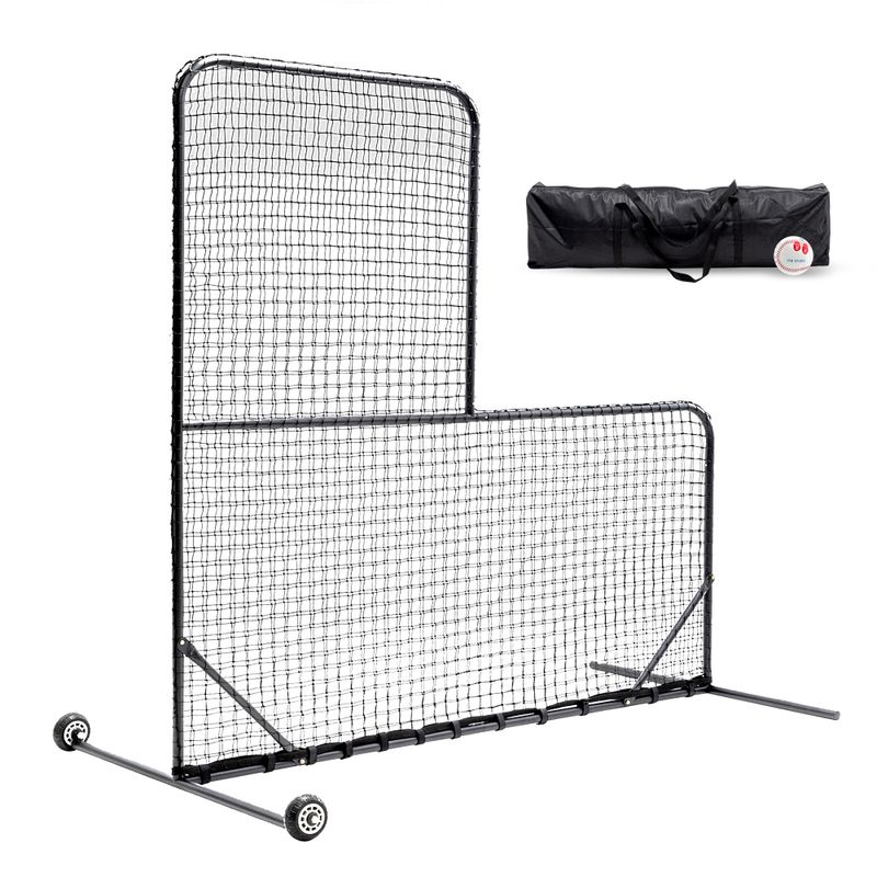 10X10X10FT Golf Practice Net Cage W/ Metal Frame Hitting Net Kit Indoor Outdoor_voghion.com