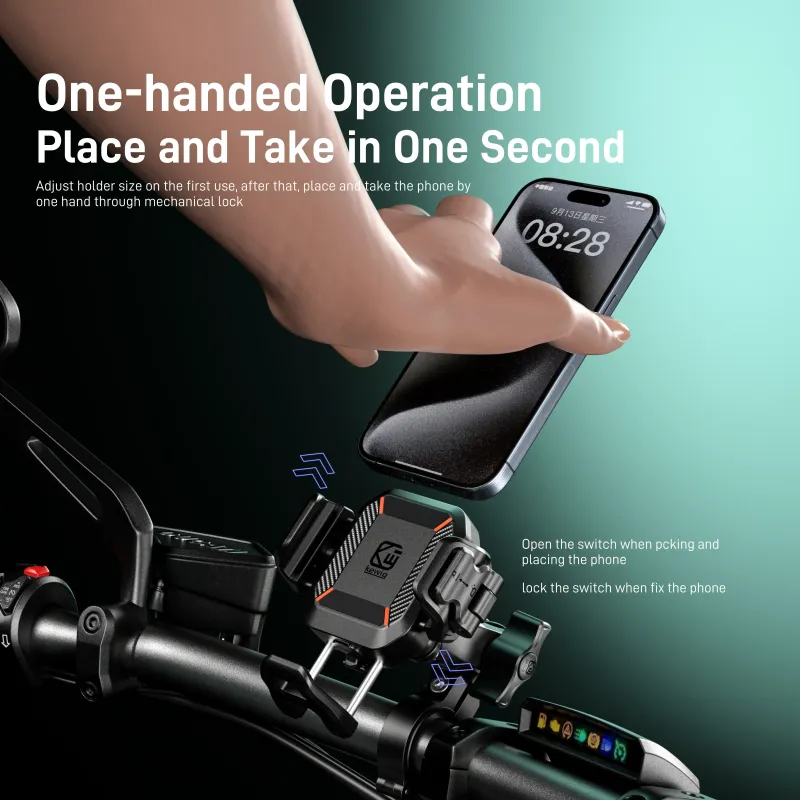 15W Wireless Charger Mount And 36W USB C Fast Charging Port, Motorcycle Bicycle Phone Holder_voghion.com