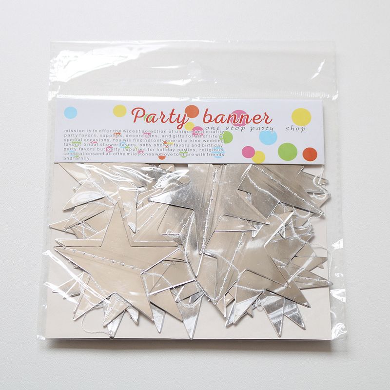 Decorazione da appendere alla stanza per feste di compleanno, specchio dorato per matrimonio, ghirlanda di carta a forma di stella a cinque punte_voghion.com