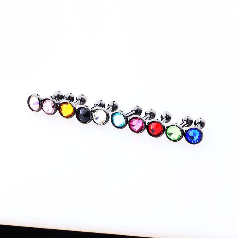 Stålkula rostfritt stål rak hantel öronben nagel människokropp punktering smycken 10/påse örhängekälla_voghion.com