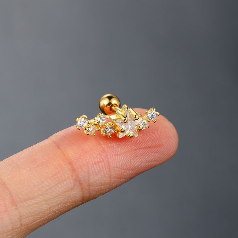Unisex heißer Stil Zirkon Mikro eingelegt Ohr Knochen Ohrstecker für Frauen Edelstahl Gewinde Kugel Ohrstecker Knorpel Piercing Ohrringe_voghion.com