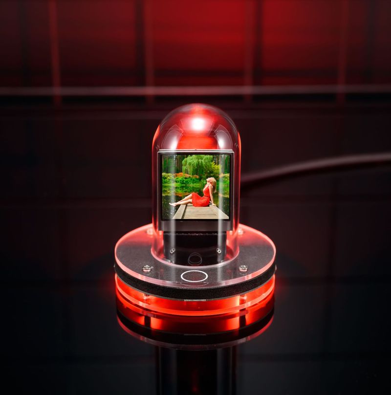 Retro Nixie Tube-Style Smart Clock – Bitcoin Ticker & Weather Display With Page-Turning Animation Night Light_voghion.com