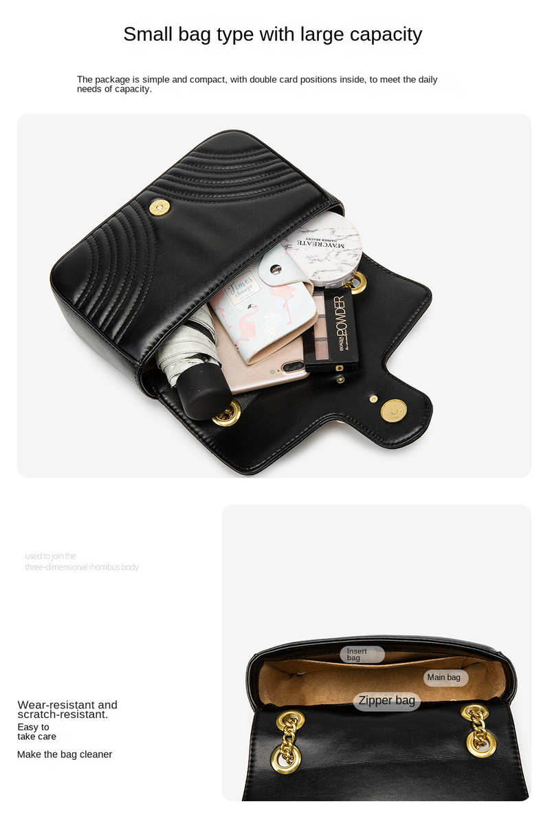 Designer Nuovo originale Lettere di tendenza della moda Squisita catena per il tempo libero Atmosferica Borsa da donna con tracolla a tracolla lombarda da donna_voghion.com