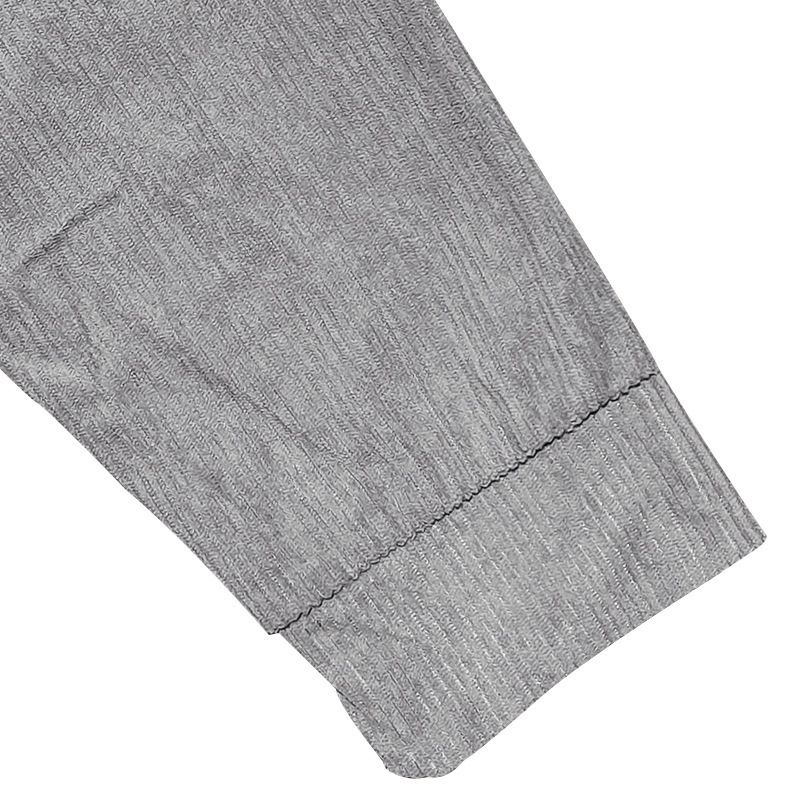 Herren Retro Cord Locker Lässig Revers Langarmhemd Patch Poloshirt_voghion.com