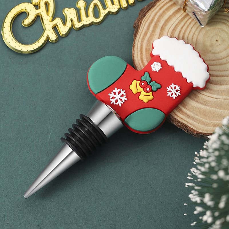 Cross-border European and American small gift Christmas Gift Party party return Christmas tree sealed fresh wine stopper_voghion.com