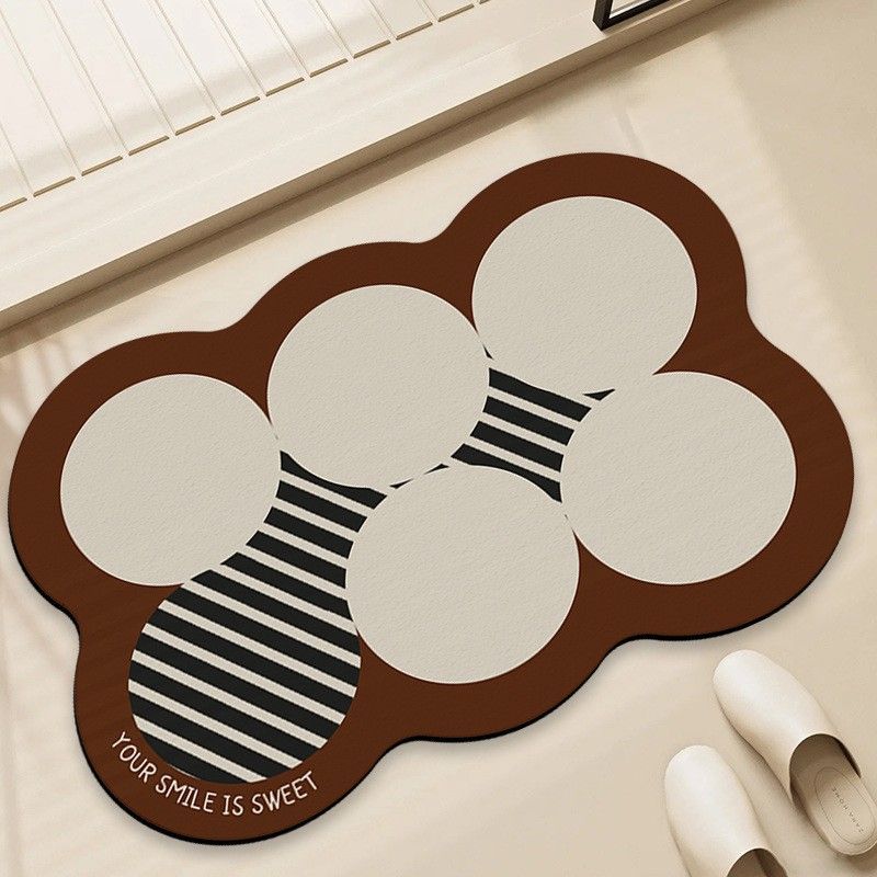 Tappetino antiscivolo per porta del bagno, tappetino assorbente per bagno, tappetino per bagno, separazione tra asciutto e bagnato_voghion.com