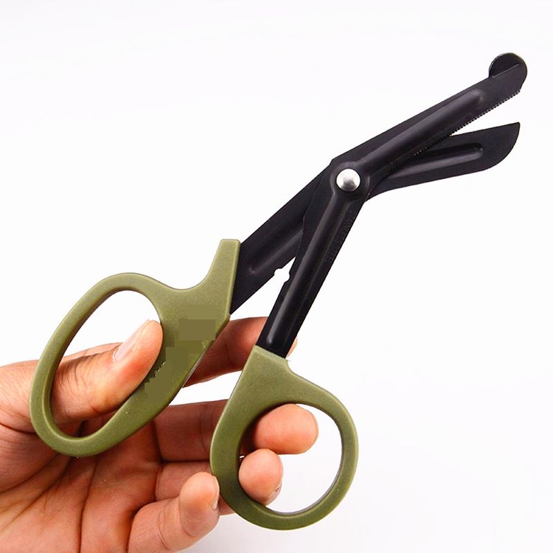 EDC militaire voorschriften EMT survival reddingsschaar met fijne tanden Medische EHBO-kit canvas schaar veldoverlevingsuitrusting_voghion.com