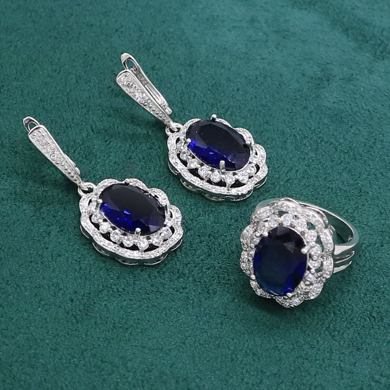 Women's Jewelry Set - Hypoallergenic AAA Zircon Necklace, Earrings & Ring Vintage Style With Cross/Crown/Roman Numeral Designs_voghion.com
