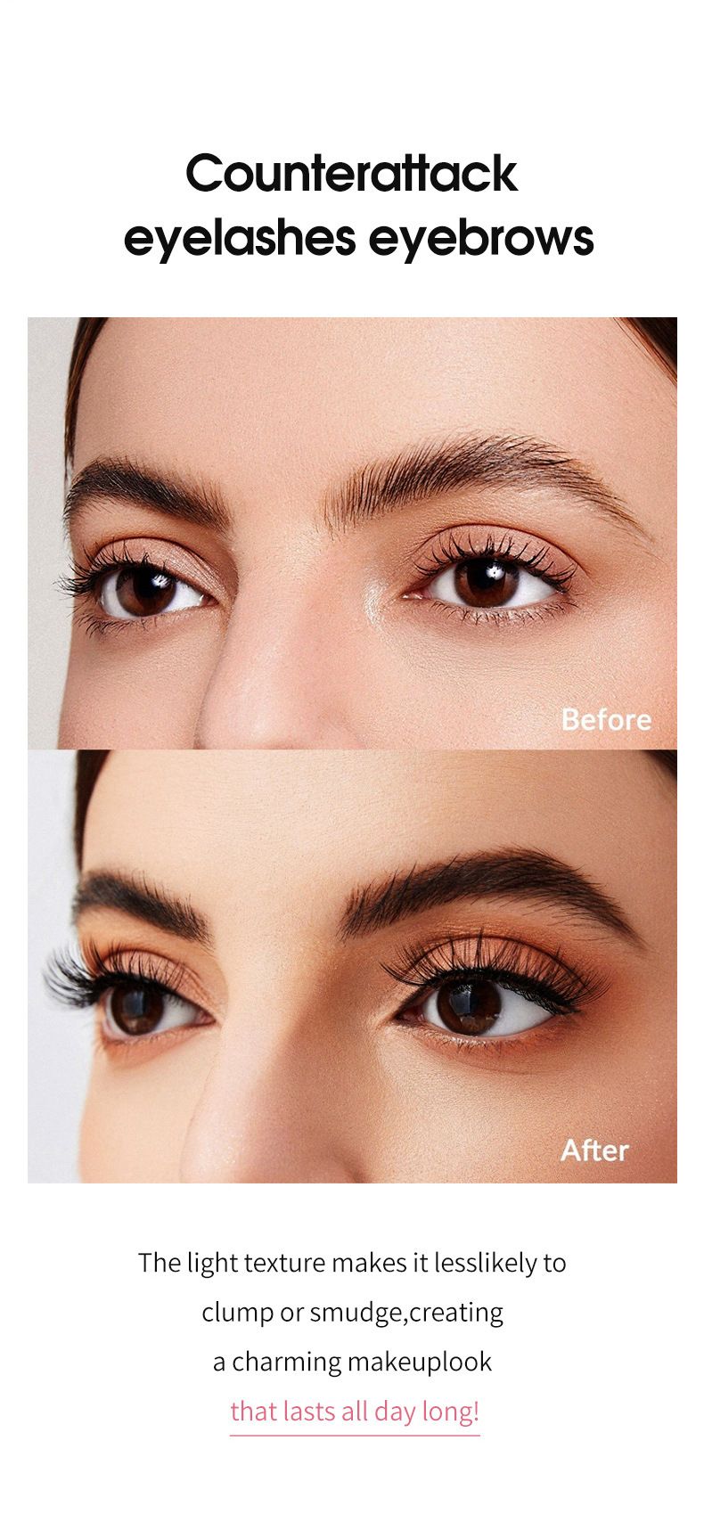 Mascara Cosmetics LANZHIYUE Eyelash Liquid Eyebrow Liquid Two In One Thick Curling Big Eyes Makeup Dual Purpose_voghion.com