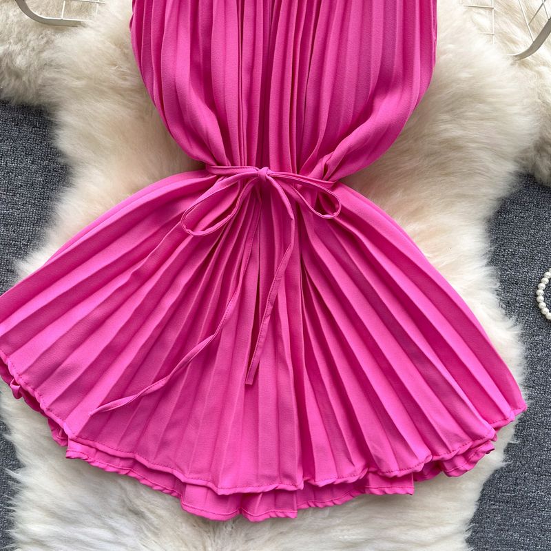 Women's female summer hot girl chic light luxury all-match pleated vest French top_voghion.com