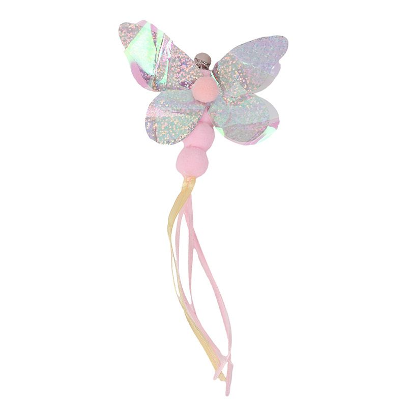 Wand Butterfly Dragonfly Ladybug Bee Replacement Heads Toy Cat Teaser Bell Tassel Bagged_voghion.com