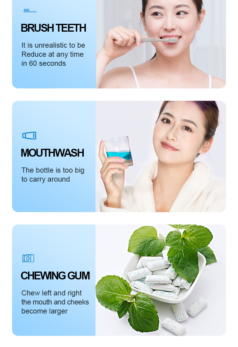 Volles englisches Mundwasser 250ml SADOER Pfirsich Minze Zitrone Mundpflege_voghion.com