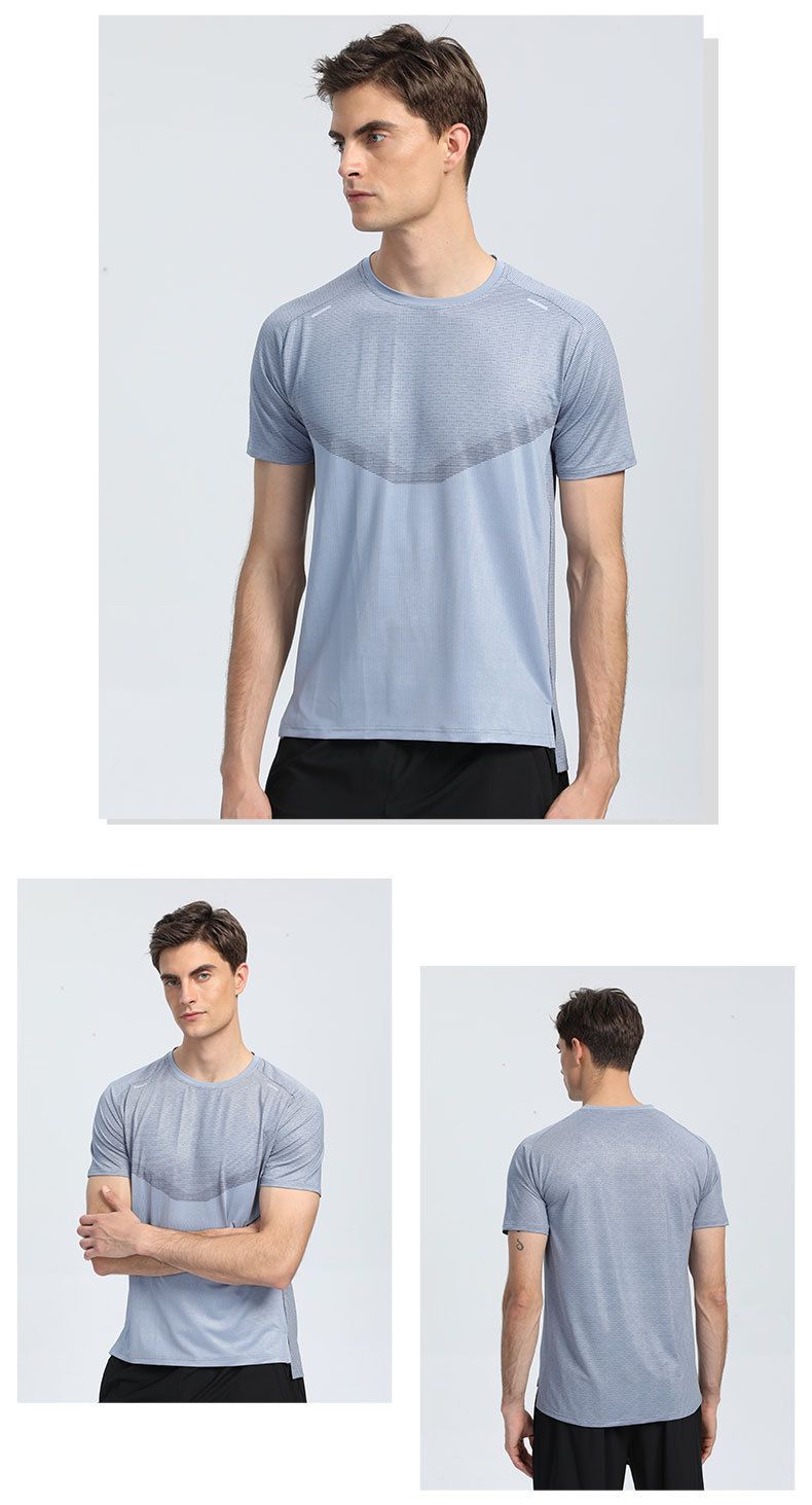 T-shirt à manches courtes pour homme, col rond, absorbant la transpiration, pour le sport, la randonnée, le fitness, le basket-ball, été_voghion.com