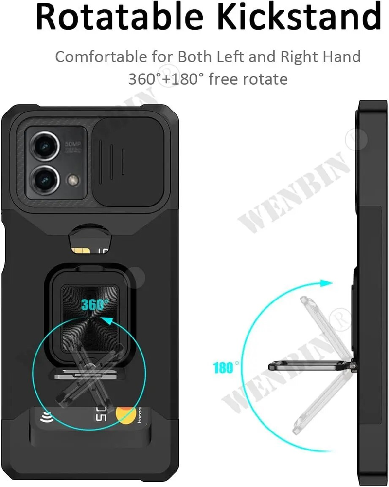 Funda para Samsung S24 S23 Ultra Plus A14 A54 cubierta deslizante para cámara y tarjetero protector magnético resistente_voghion.com