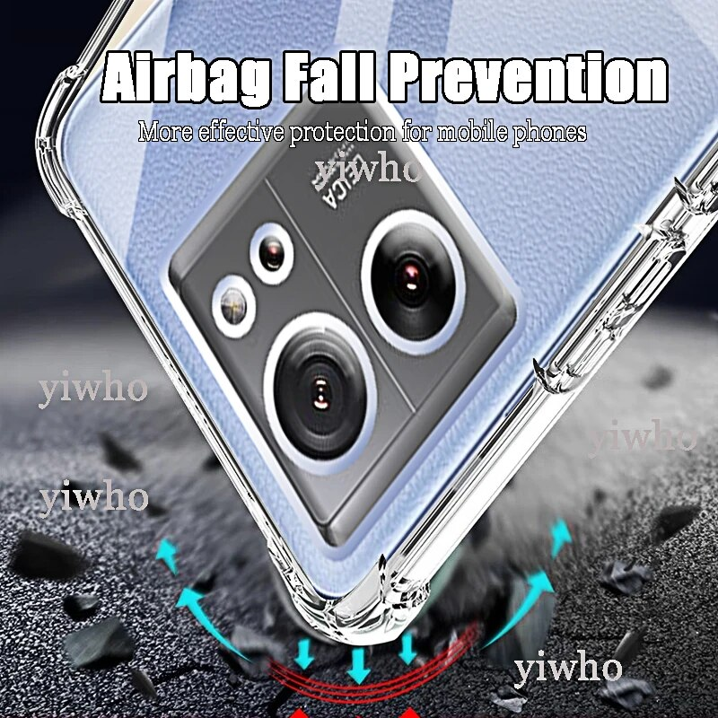 Silicone Soft Phone Case for Xiaomi Mi 13T 12T 11T 11 12 13 Lite Ultra Clear Transparent Back Cover Poco M6 X5 M5 F5_voghion.com