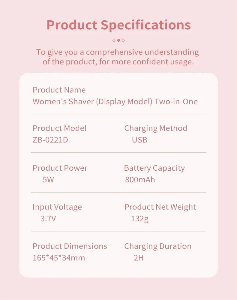 Maquinillas de afeitar eléctricas para mujer 2 en 1, afeitadoras faciales de Bikini, depilación para axilas, piernas, recortadora corporal para mujer, resistente al agua IPX7_voghion.com
