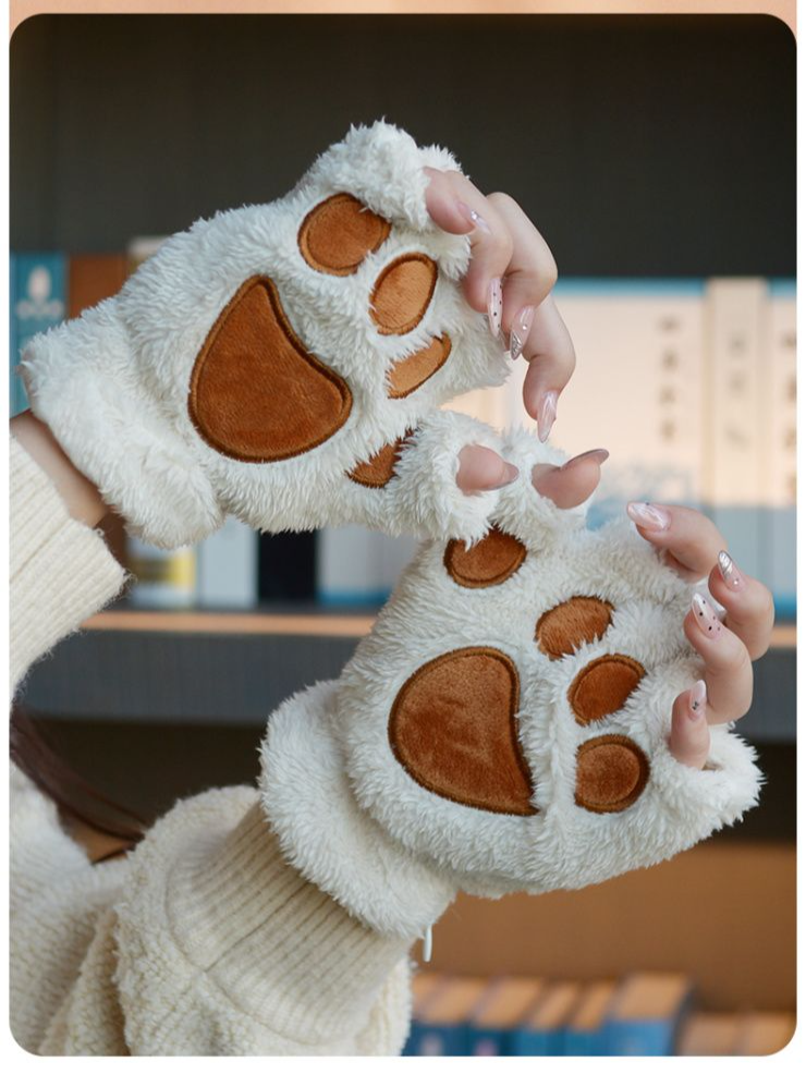 2024 New Cat Paw Hand Warmer Heating USB Rechargeable Heated Gloves High Appearance Value For Men And Women Gift_voghion.com
