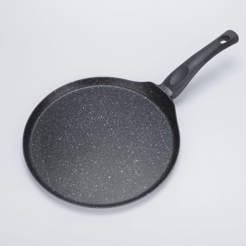 Non-Stick Frying Pan Granite Coating - Eggs, Pancakes, Steak & More - Universal Induction & Stove Compatibility (Includes Spatula & Oil Brush)_voghion.com