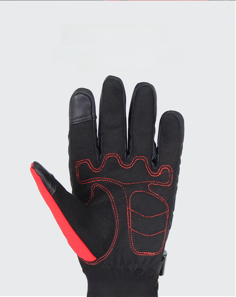 Fahrradhandschuhe Motorrad Herbst/Winter Dreistufige Temperaturverstellbare Heizhandschuhe Outdoor Kältebeständige warme elektrische Skihandschuhe Heizhandschuhe_voghion.com