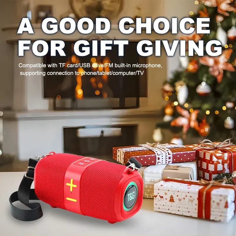 TG667 Crossbody LED Light Portable Bluetooth Speaker, Outdoor Small And High Appearance Level, Compatible With_voghion.com