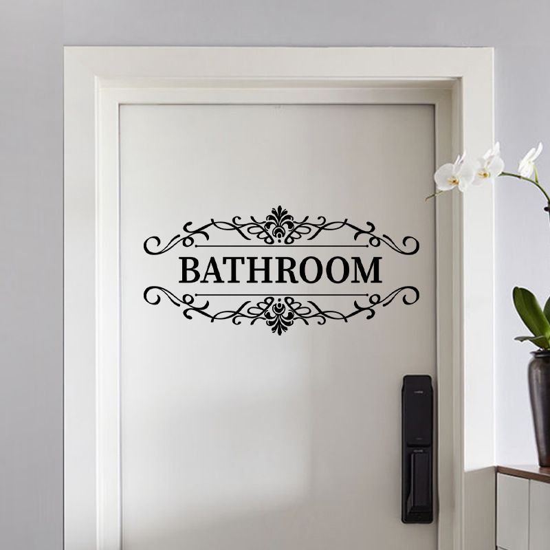 Chuanhao Sign Door Window Bathroom Decoration Self-Adhesive PVC Wall Washroom Beautification Stickers_voghion.com