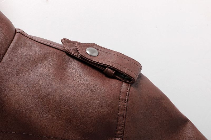 Giacca in pelle PU, giacca può essere rimossa, cappello, cappotto autunnale_voghion.com