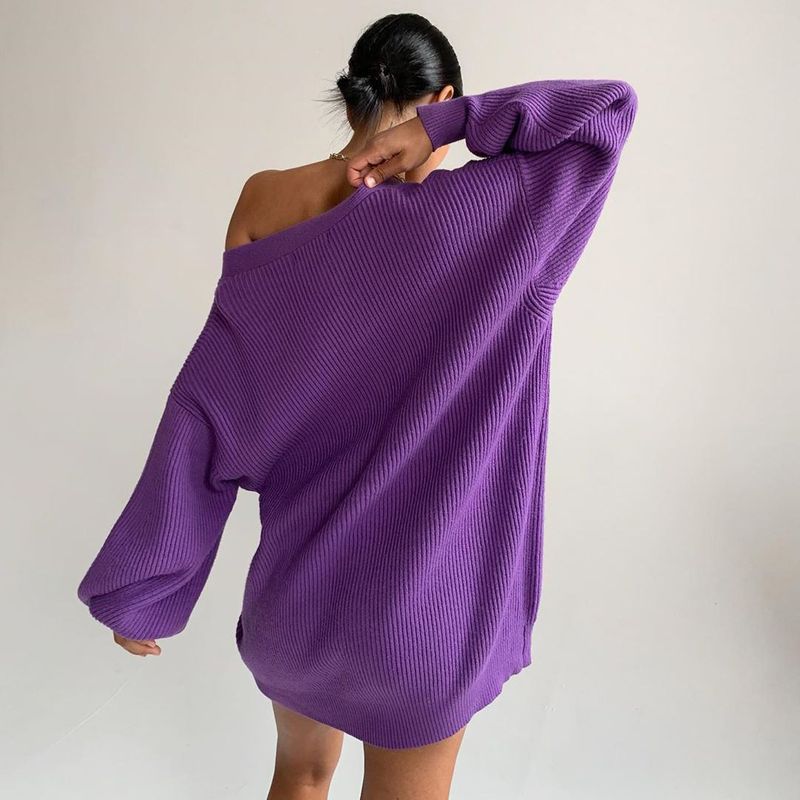 2024 nouvelle veste pull femme couleur unie décontractée cardigan boutonné en tricot ample_voghion.com