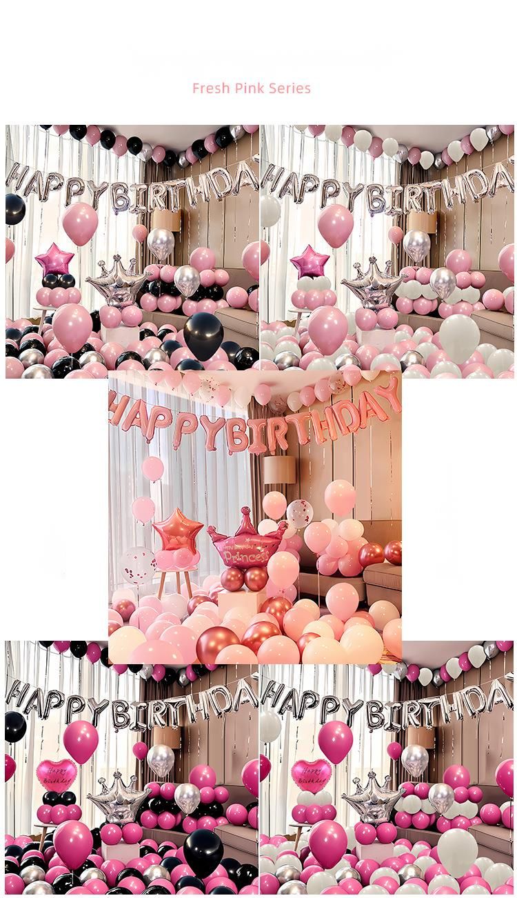 Set Birthday Balloon Party Decorations Scene Setup Background Wall Decoration Supplies High-End Package_voghion.com