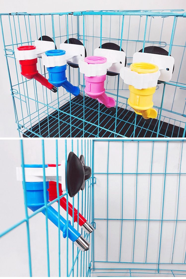 Ballspenderkopf für Hundekäfige, Futterspender aus Kunststoff, hängende, einsteckbare Wasserflasche, kein Auslaufen_voghion.com