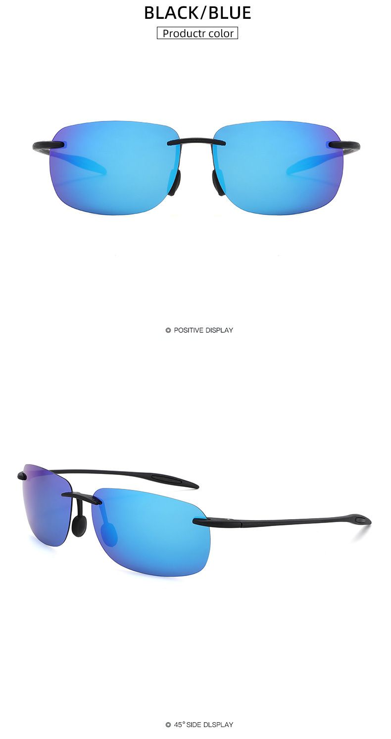 ActiveGo TR90 Material TAC Polarized True Film Sports Cycling Frameless Outdoor Sunglasses For Men And Women Mountaineering_voghion.com