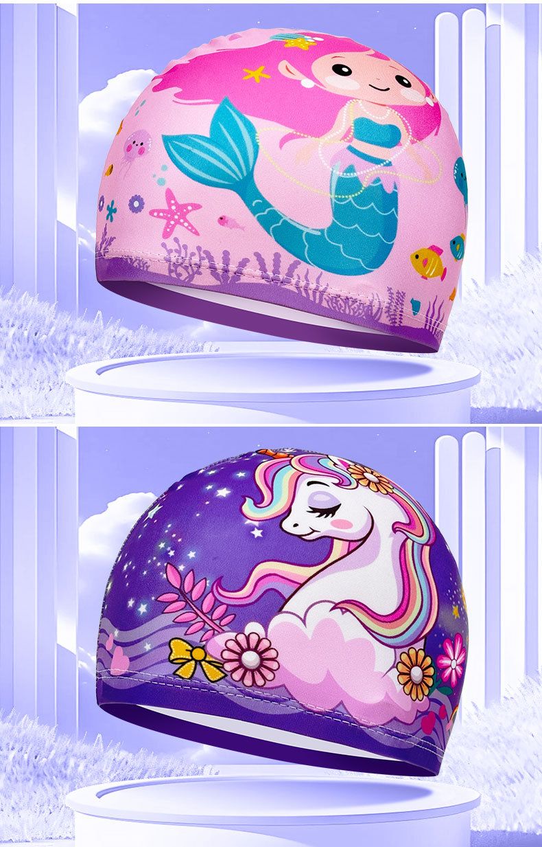 Children's Swim Cute Cartoon Print High Elastic Breathable Comfortable Adorable Fabric Fashionable Elementary School_voghion.com