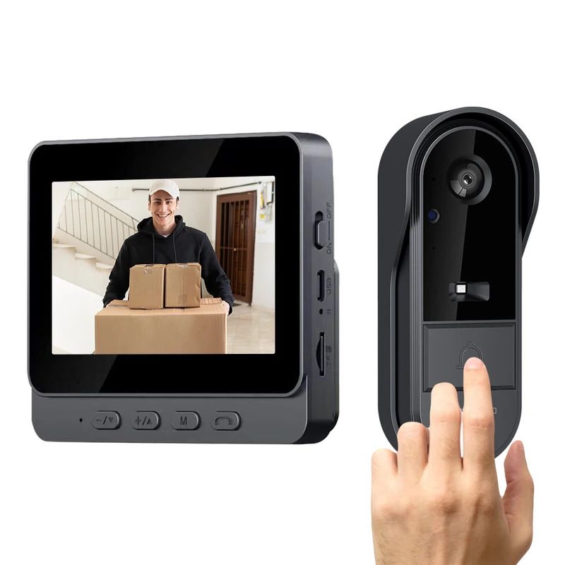 Tuya Video Doorbell Wireless Night Vision HD 4.3in IPS Screen Waterproof Intercom By Bell Camera For Smart Home House_voghion.com