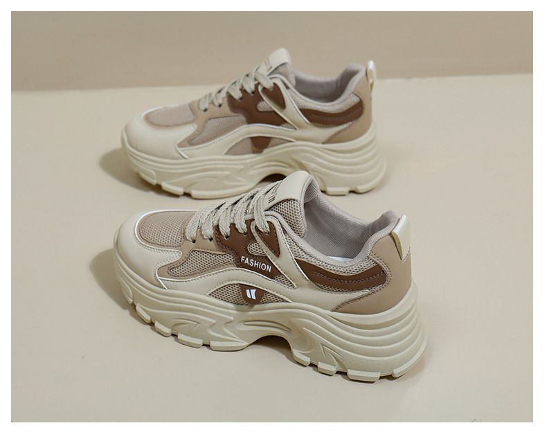 Ins Korean Version Thick Soled Dad 2025 Spring New Street Photo Student Running Sports Shoes Height Increasing Casual_voghion.com