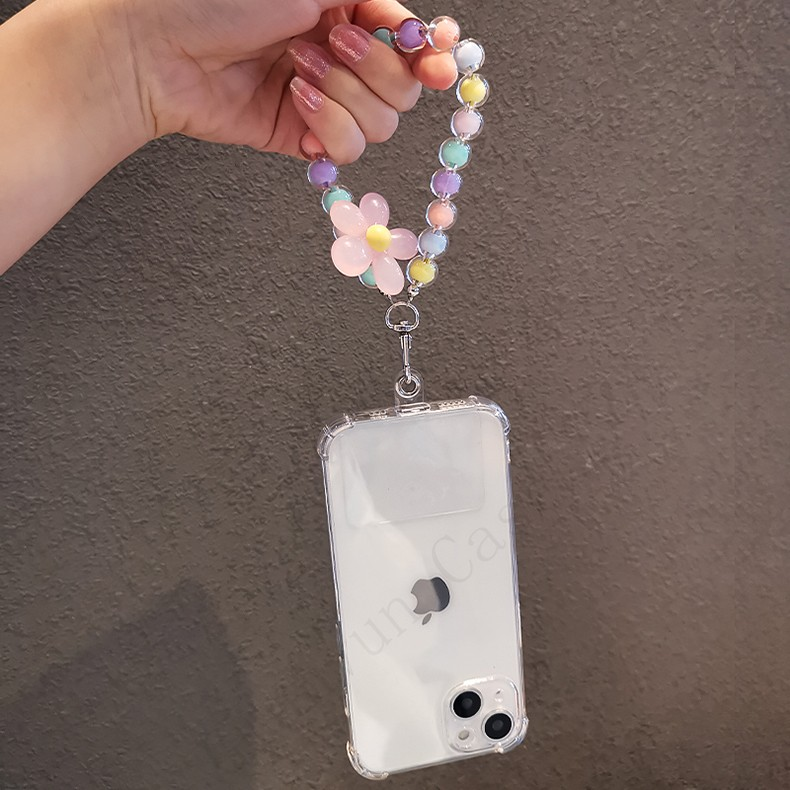 Macaron Color Mobile Phone Lanyard Wrist Strap Women's Hand-held Chain Short Anti-lost Cell Phone Case Cute Lanyard Key Pendant_voghion.com
