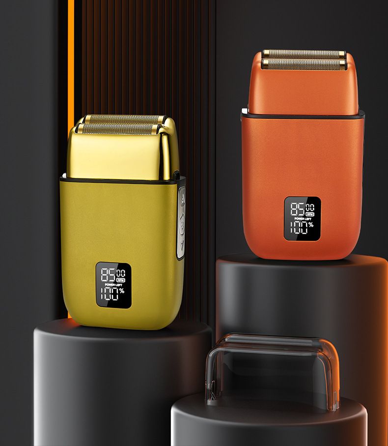 LED Display Electric Shaver - 3-Speed Adjustable Men's Razor With Wet/Dry Use, Floating Dual Blades & 90-Min Runtime_voghion.com