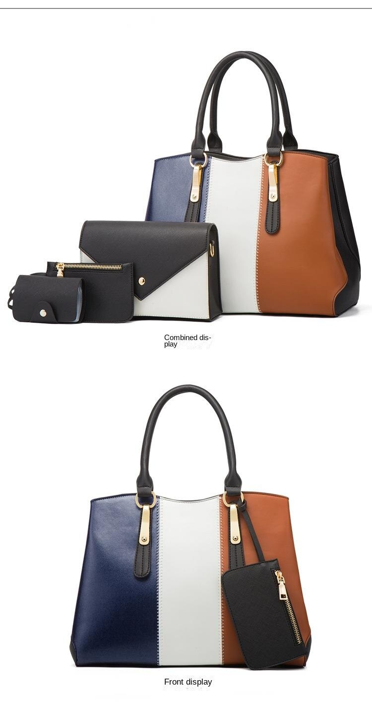 Borse Donna New Fashion Contrasto di colore Combo Set di quattro pezzi Borsa a tracolla Messenger Clutch_voghion.com