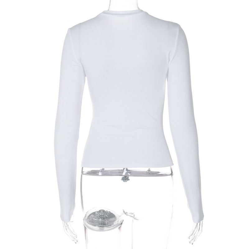 Damen Herbst Winter Neues modisches und personalisiertes Druckdesign, Spicy Girl Style Rundhals Langarm Slim Fit_voghion.com