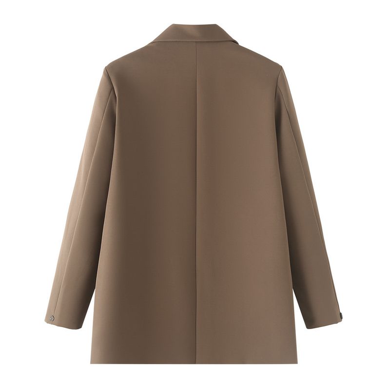 Suministro de ropa para mujer PB&ZA Ropa de mujer Otoño e invierno Nueva chaqueta de traje cruzada multicolor Top suelto_voghion.com