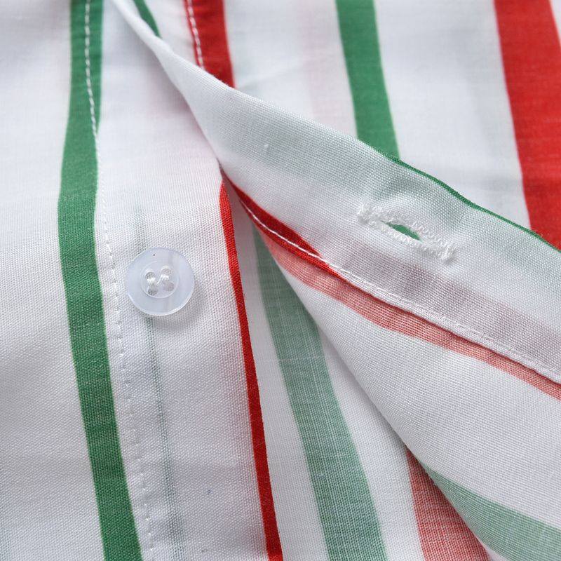 Chemise à manches longues pour enfants d'automne et d'hiver Europe et États-Unis Vêtements de sortie à bandes de couleurs décontractées Chemise décontractée à manches longues pour bébé_voghion.com