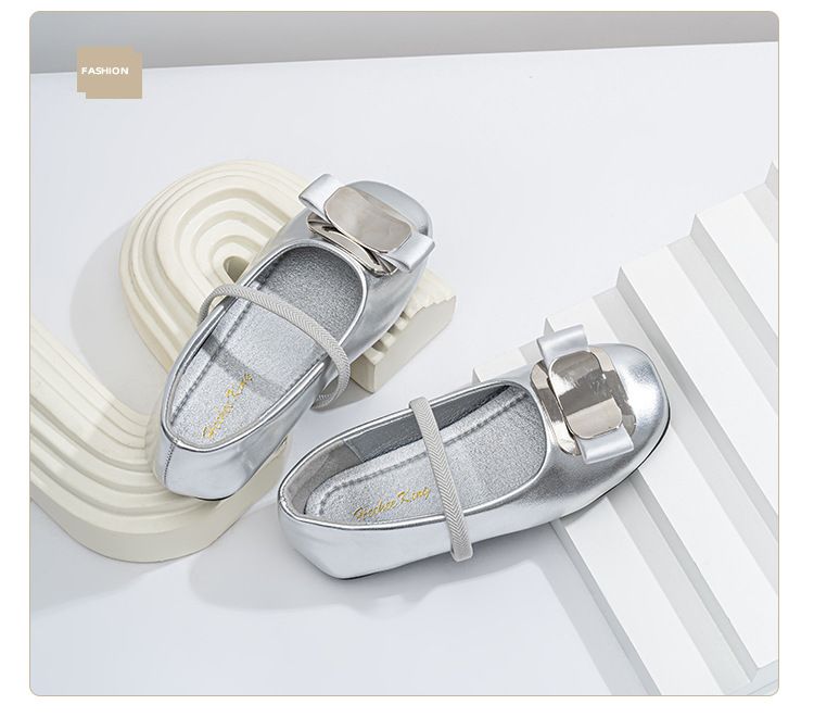 Kinderschuhe, flache Sohle, rosa Ballettschuhe, Satin, Retro-Performance, Mary Jane, quadratische Zehenpartie, weiche Sohle, ein Riemen, Mädchenschuhe_voghion.com