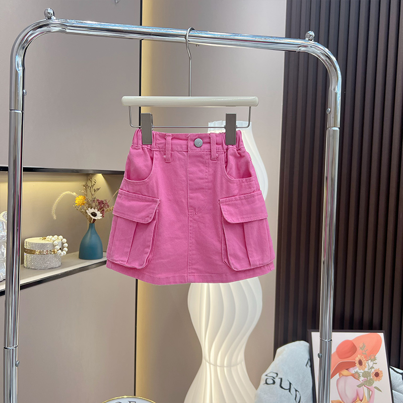 Abbigliamento per bambini Set gonna corta gilet senza maniche per bambine, abito estivo, gonna gilet alla moda per bambini di medie e grandi dimensioni, set due pezzi_voghion.com