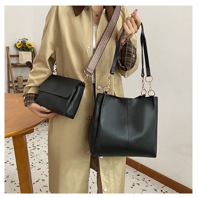 Borse da donna, due pezzi, grande capacità, nuova borsa da pendolare alla moda, semplice borsa a tracolla casual per donna_voghion.com