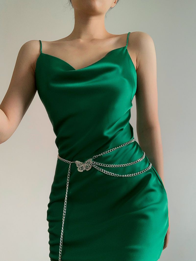 Metallist stiilis liblikas mitmekihiline tutt-vöökett, naiselik temperament vöökett, moodsad kleiditarvikud_voghion.com