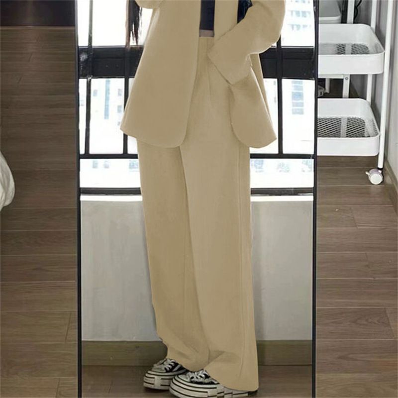 2025 New Women's Spring Design Sense Niche Casual Suit Elegant Black Blazer Set_voghion.com