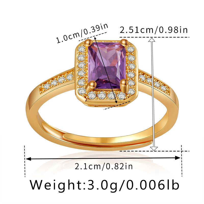 Anello di lusso leggero in zircone, vero oro galvanizzato, colore che preserva la trama del metallo, anello retrò francese, temperamento attivo, anello turchese_voghion.com