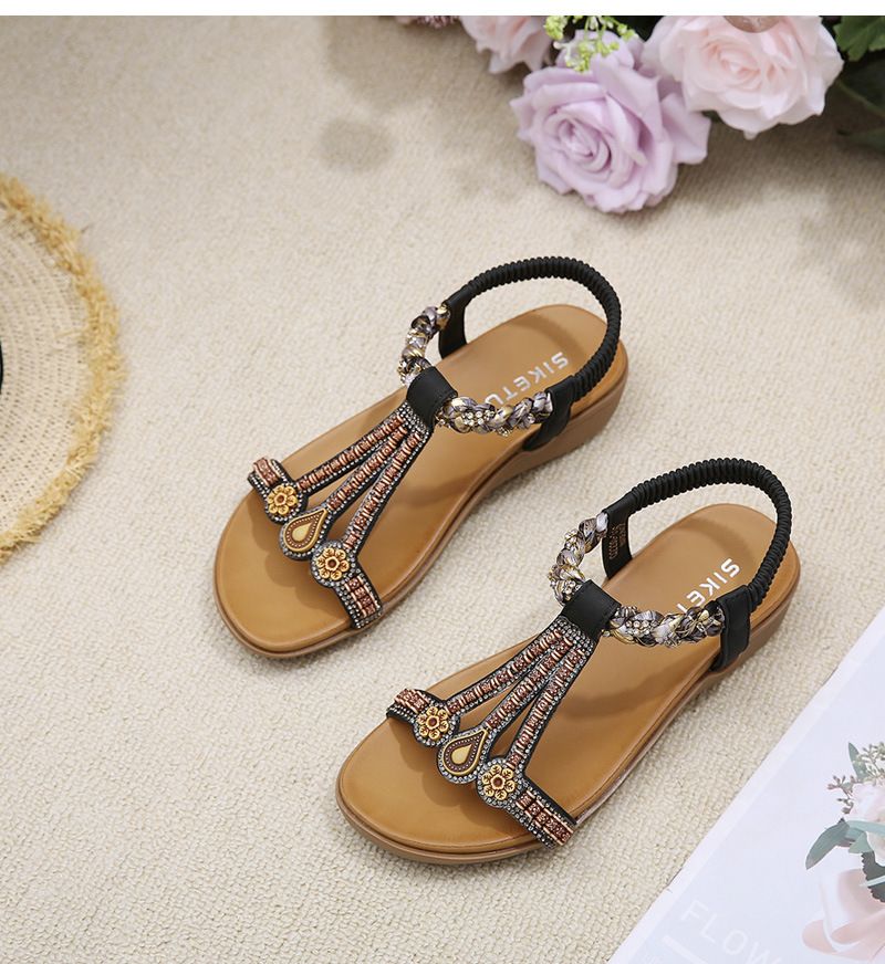 2230-32025 Zomer Nieuwe Veelzijdige Modetrend Dames Sandalen Elastische Band Lichtgewicht Comfortabele Pantoffels_voghion.com