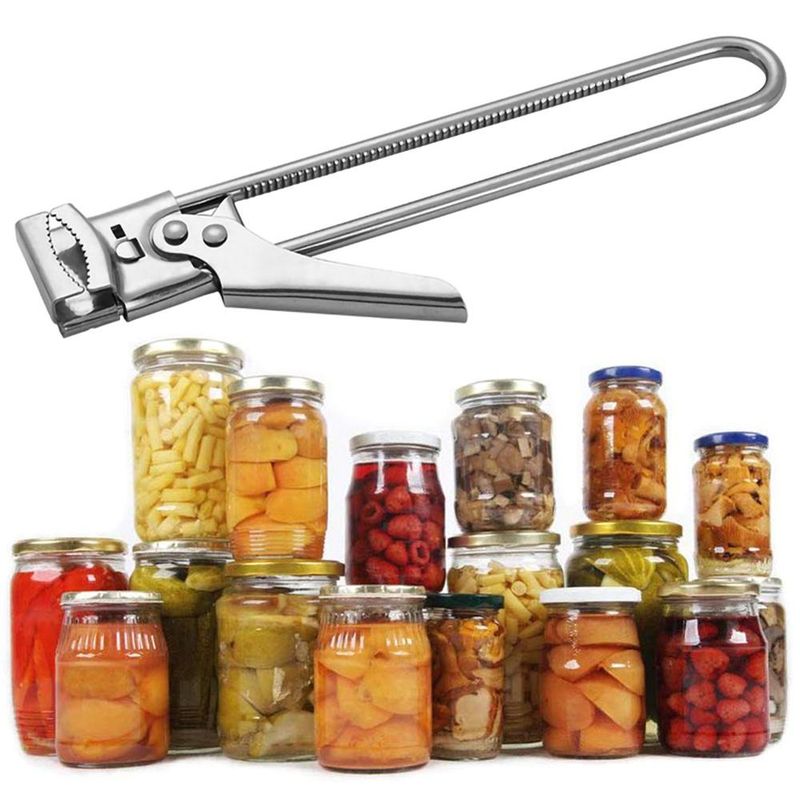 Multifunctional Beer Bottle Opener Adjustable Can Stainless Steel Manual Jar Lid Gripper Kitchen Supplies_voghion.com